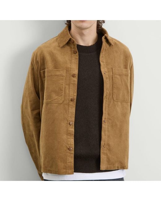 A.P.C. Brown Leon Corduroy Overshirt for men