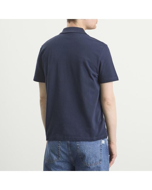 A.P.C. Blue Carter Logo Polo Shirt for men