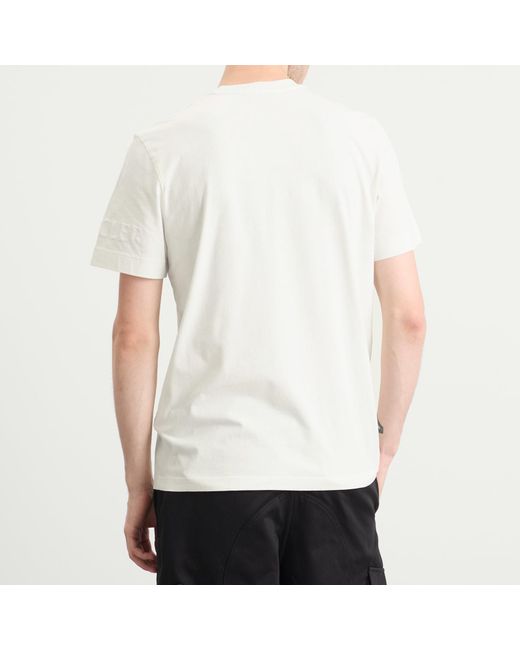 Moncler White Short Sleeve Cotton T-Shirt for men