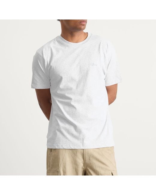 Dime White Cursive Logo T-Shirt for men