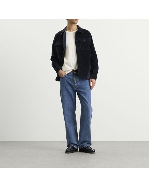 Barbour Black Cord Overshirt for men