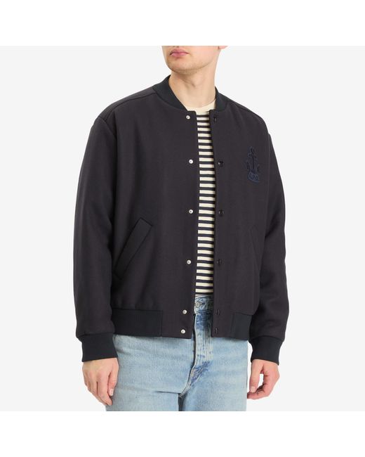 A.P.C. Black Micka Varsity Jacket for men