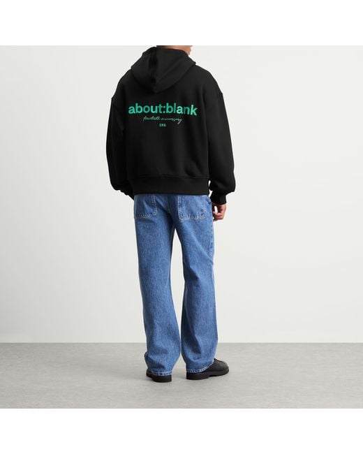 About Blank Black 20Th Anniversary Zip Hoodie for men