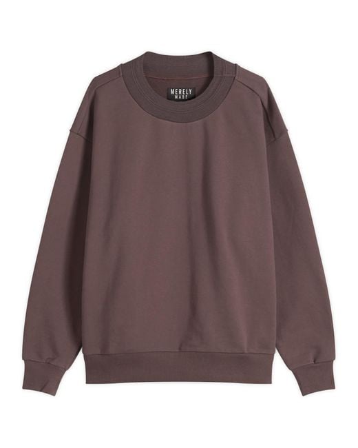 Merely Made Brown Wide Rib Sweatshirt for men