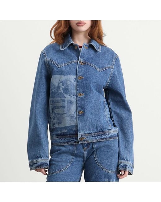 Ahluwalia Blue Laser Denim Jacket