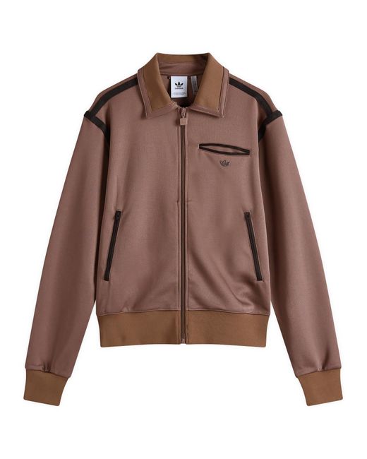 Adidas Brown Premium Track Top for men