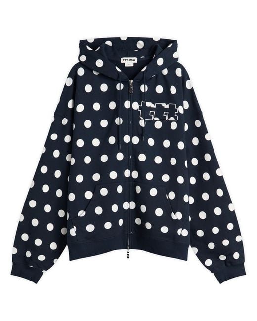TTT MSW Dot Logo Zip Hoodie in Blue for Men | Lyst UK