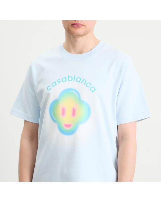 Casablanca Blue Airbrush Smiley Classic T-Shirt for men