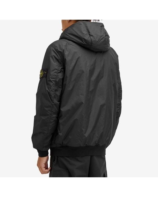 Stone Island Crinkle Reps Hooded Primaloft-Tc Jacket in Gray Stone Island Crinkle Reps Hooded Primaloft-Tc Jacket in Gray