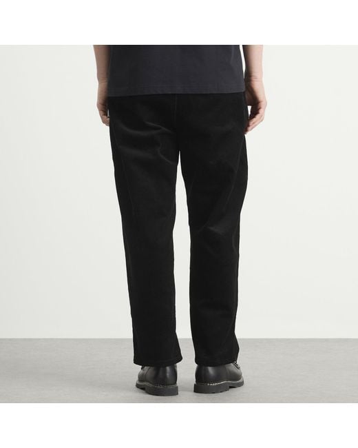 (w)taps Black Two Tuck Corduroy Trousers for men