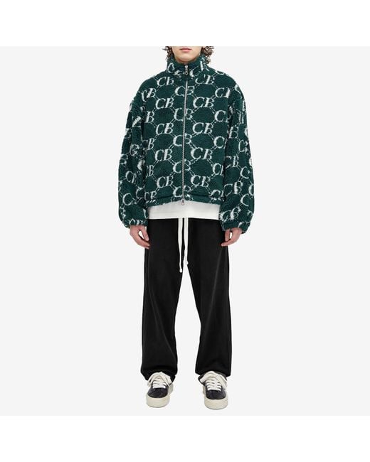 Cole Buxton Green Cb Monogram Fleece for men