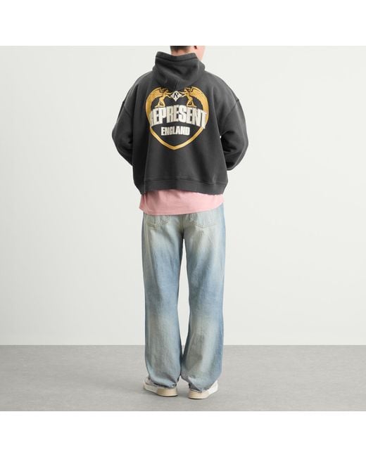Represent Black Angel Border Hoodie for men