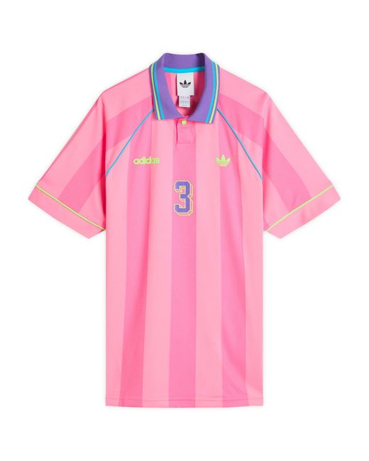 Adidas Pink Jacquard Stripe Jersey for men