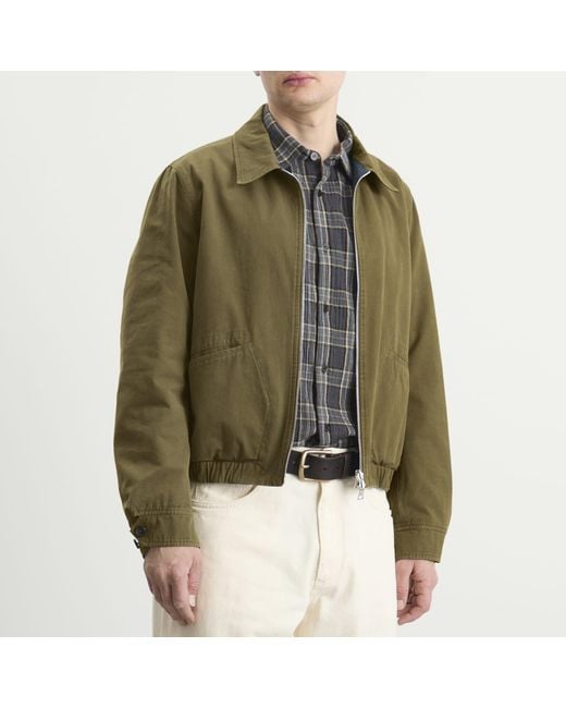 Drake's Green Reversible Blouson for men