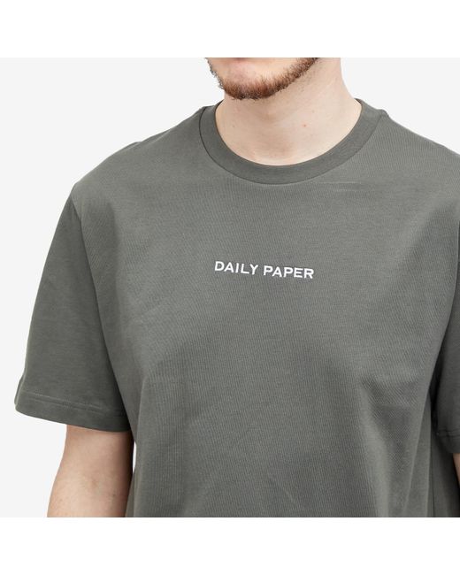 Daily Paper Gray Logotype Short Sleeve T-Shirt for men