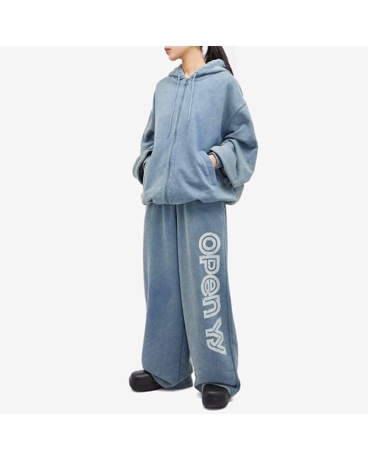 ☆人気☆【OPEN YY】☆JEAN EFFECT WIDE SWEATPANT.S☆ OPEN YY Wide Sweatpants in Blue | Lyst