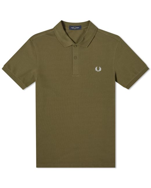 Fred Perry Green Plain Polo Shirt for men
