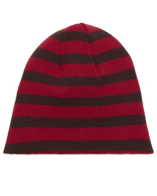No Problemo Brown Np Stripe Reversible Beanie