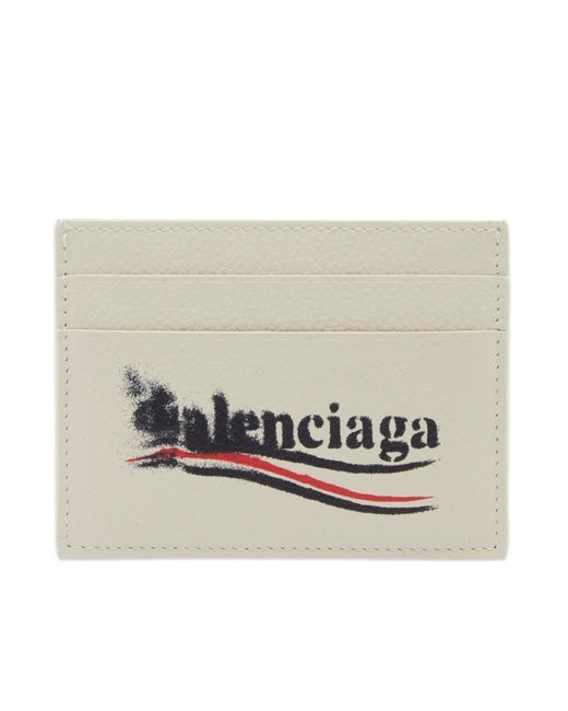 Balenciaga Natural Political Campaign Cash Card Holder for men