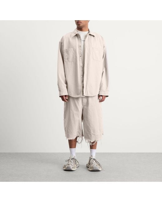 Balenciaga Natural Heavy Cotton Workwear Pants for men