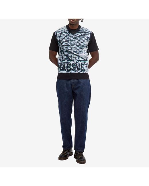 Rassvet (PACCBET) Blue Mesh Camo Knitted Vest for men