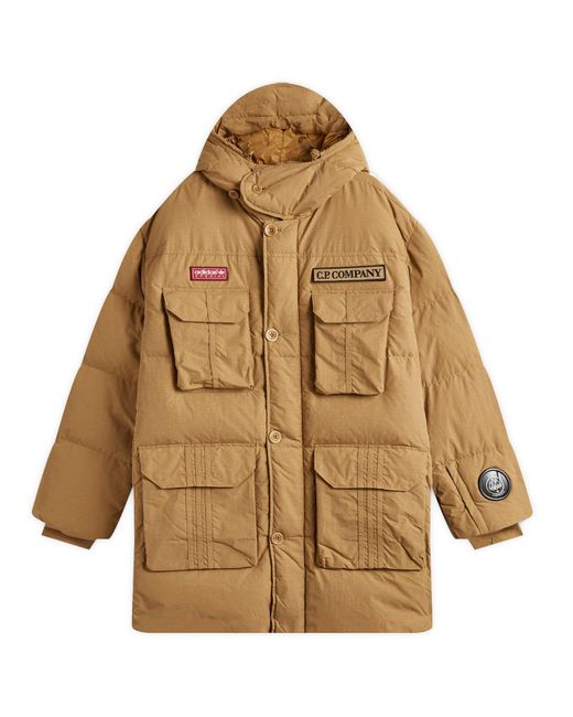 Adidas Brown X C.P. Company Spzl Puffer Jacket for men