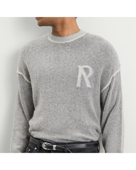 Represent Gray Lightweight Alpaca Knit Jumper for men