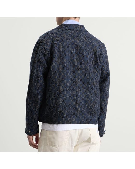 Folk Blue Signal Blouson Jacket for men