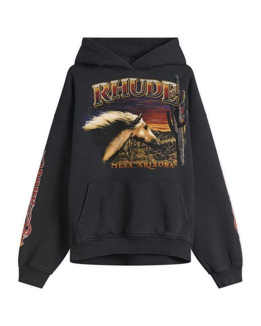 Rhude Black Mesa Stallion Hoodie for men