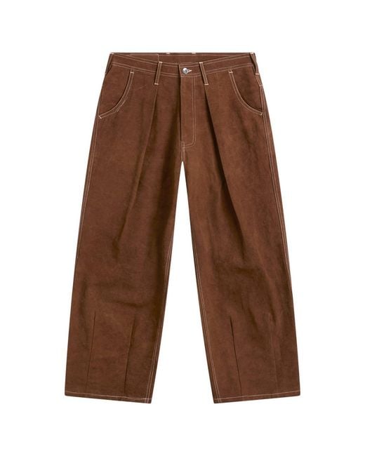 STORY mfg. Brown Canvas Lush Pants for men