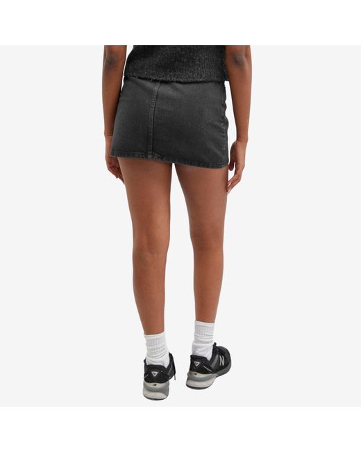 A.P.C. Black Mini Denim Skirt