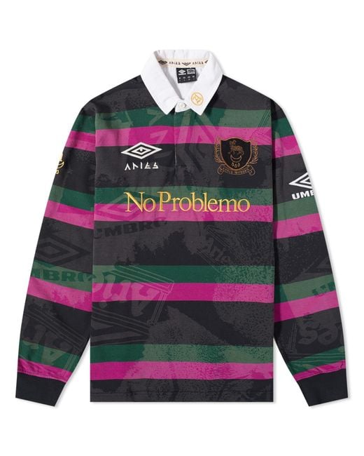 Aries Multicolor X Umbro Lasered Rugby Shirt for men