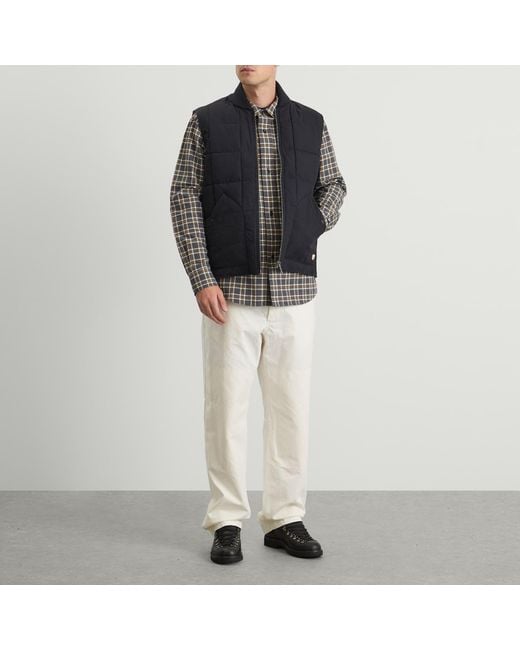 Armor Lux Blue Padded Zip Vest for men
