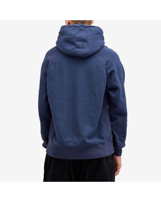 Engineered Garments Blue Raglan Hoodie for men