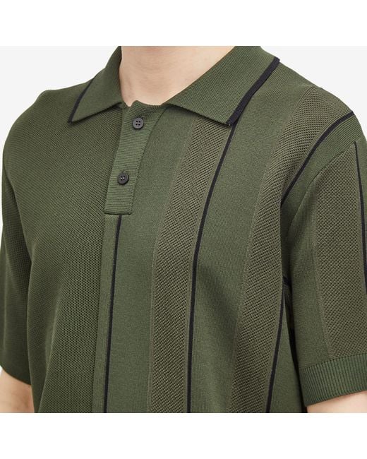 Jacquemus Green Juego Knitted Polo Shirt for men