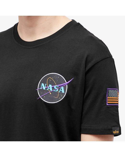 Alpha Industries Black Space Shuttle T-Shirt for men