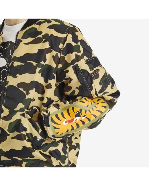 A Bathing Ape Green 1St Camo Sharka-1 Jacket for men