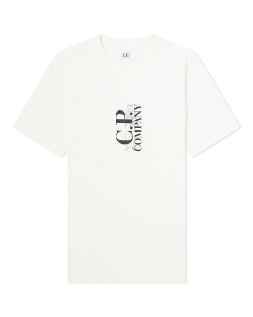 C P Company White Sailor Logo T-Shirt for men