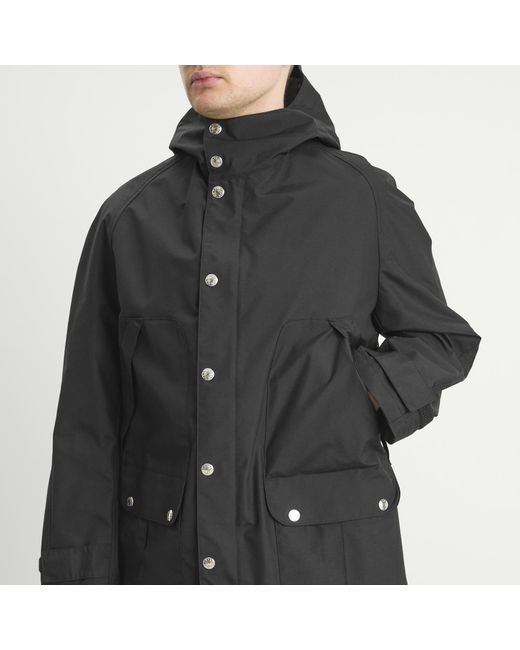 Junya Watanabe Black Nylon Laminated Mackintosh Jacket for men