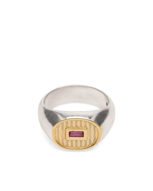 Maple Metallic Sherman Signet Ring for men