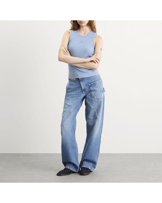 J.W. Anderson Blue Anchor Embroidery Vest