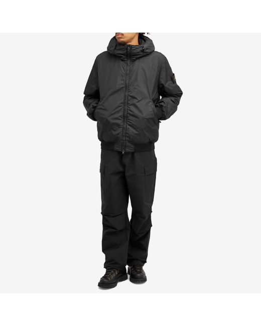 Stone Island Crinkle Reps Hooded Primaloft-Tc Jacket in Gray Stone Island Crinkle Reps Hooded Primaloft-Tc Jacket in Gray