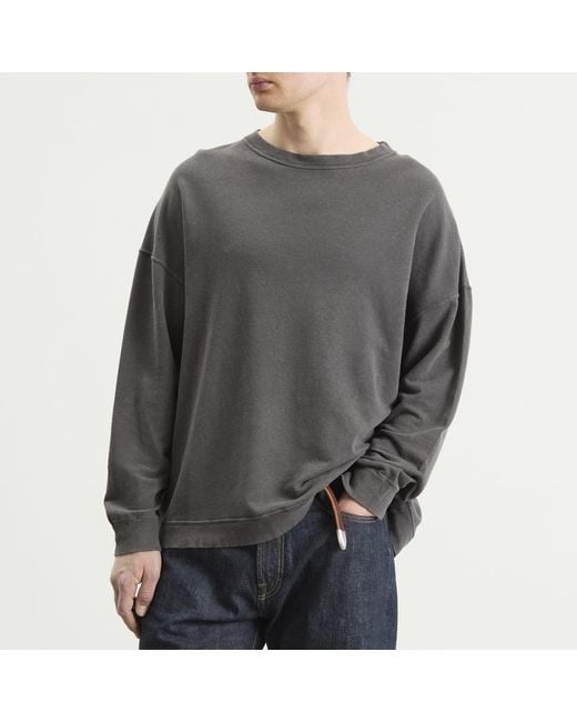 Our Legacy Gray Washed Slack Sweatshirt for men
