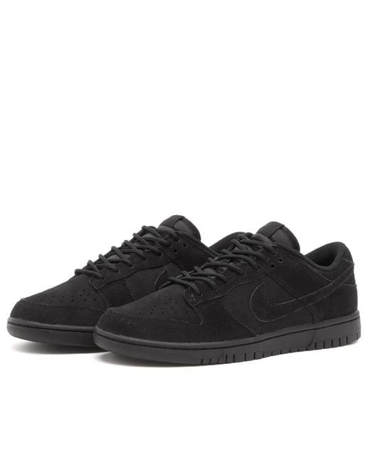 Nike Black Dunk Low Retro Se Nubuck Sneaker for men