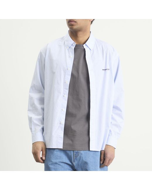 Thisisneverthat Blue Dsn Striped Shirt for men