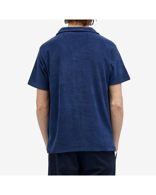 Polo Ralph Lauren Blue Cotton Terry Polo Shirt for men
