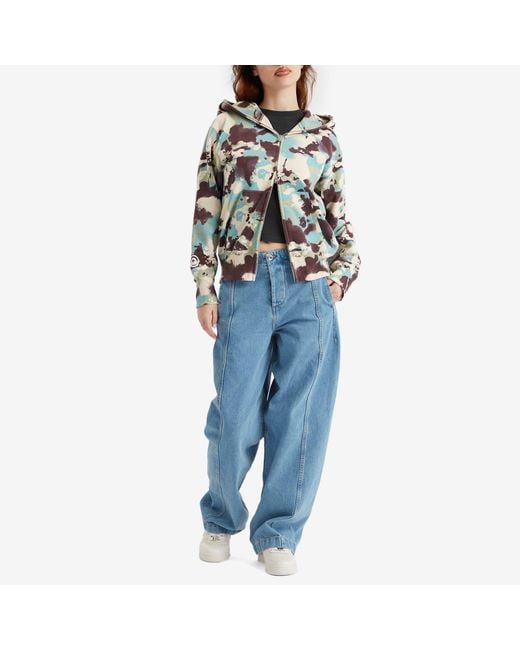 A Bathing Ape Blue Map Camo Shark Full Zip Hoodie