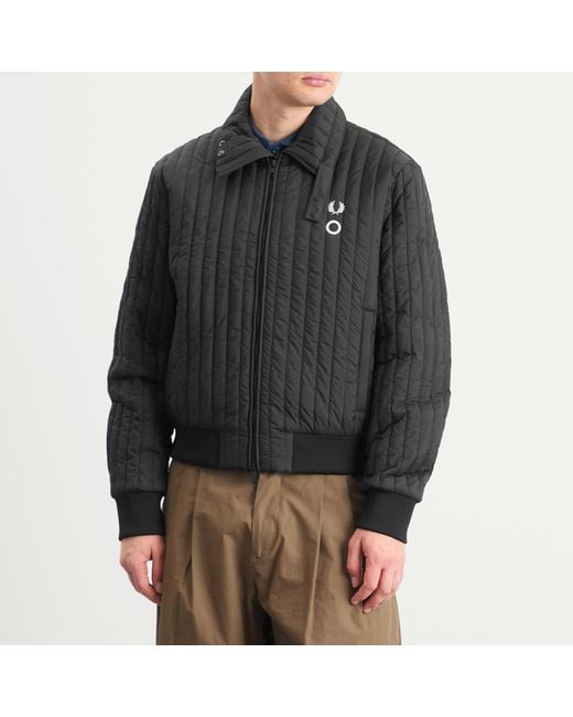 Fred Perry Black X Craig Quilted Jacket for men