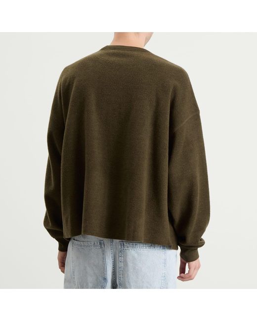 YMC Green Studio Wool Blend Sweatshirt for men