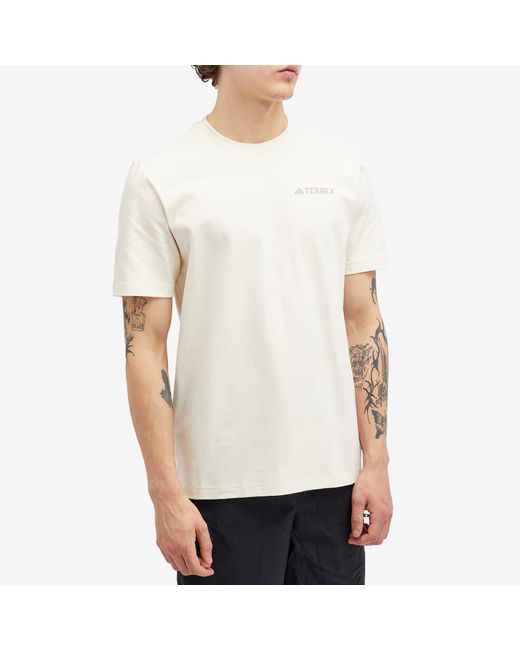 Adidas White Tx Gfx Ss T230 T-Shirt for men